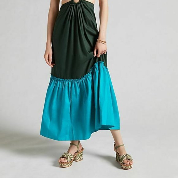 Anthropologie Flounced Cut-Out Maxi Dress - Picture 5 of 5